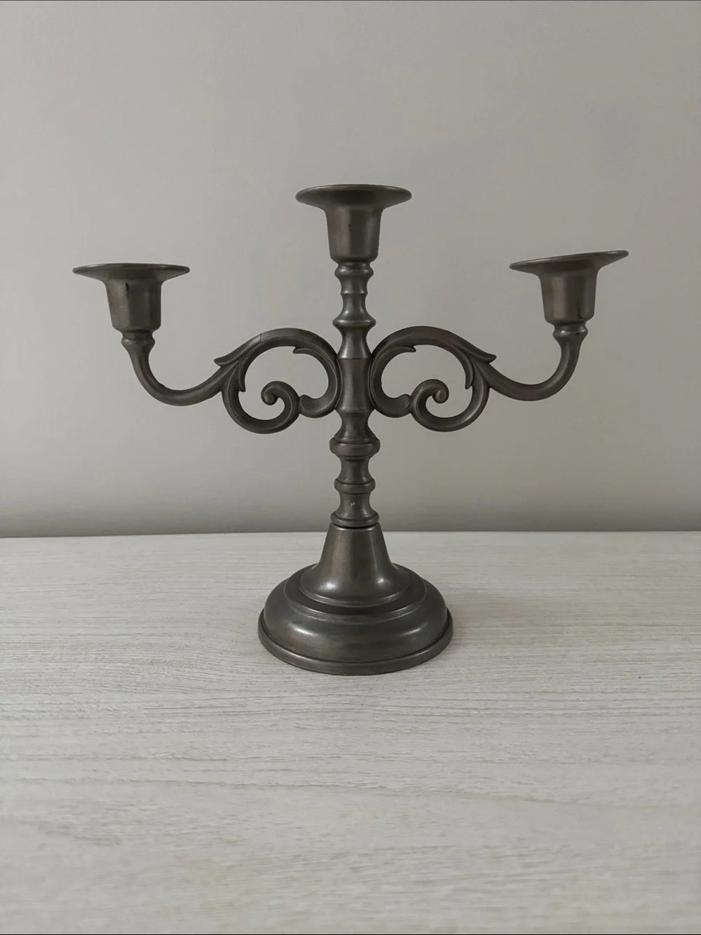Vintage Quist W. Germany Pewter Candleabra VGUC